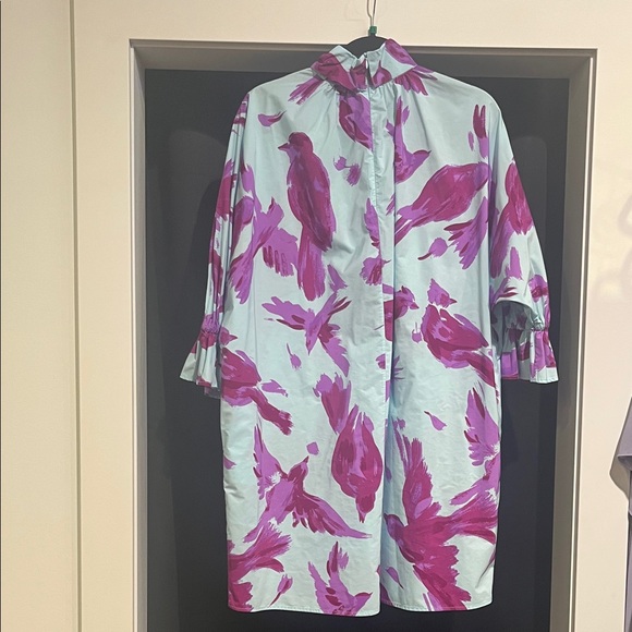 Floral Long Sleeve Dress - Pink and Blue - Picture 2 of 9